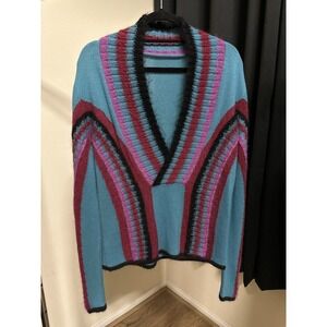 Tricolor mohair knit